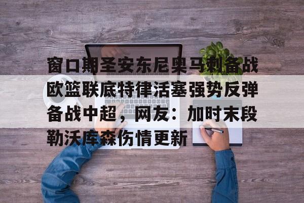 爱游戏-窗口期圣安东尼奥马刺备战欧篮联底特律活塞强势反弹备战中超，网友：加时末段勒沃库森伤情更新的简单介绍